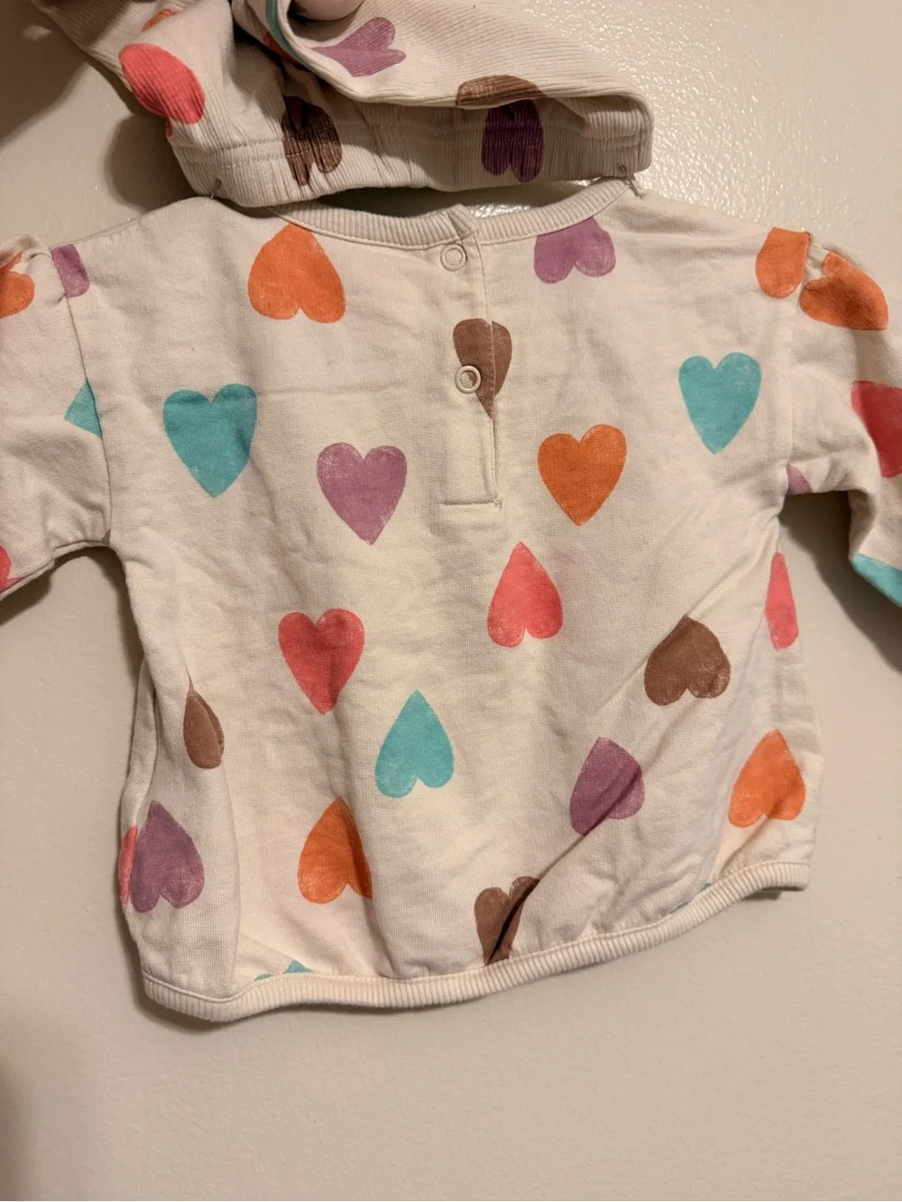 Carter’s Baby Girls 9M Heart Print Long Sleeve Shirt Leggings Set